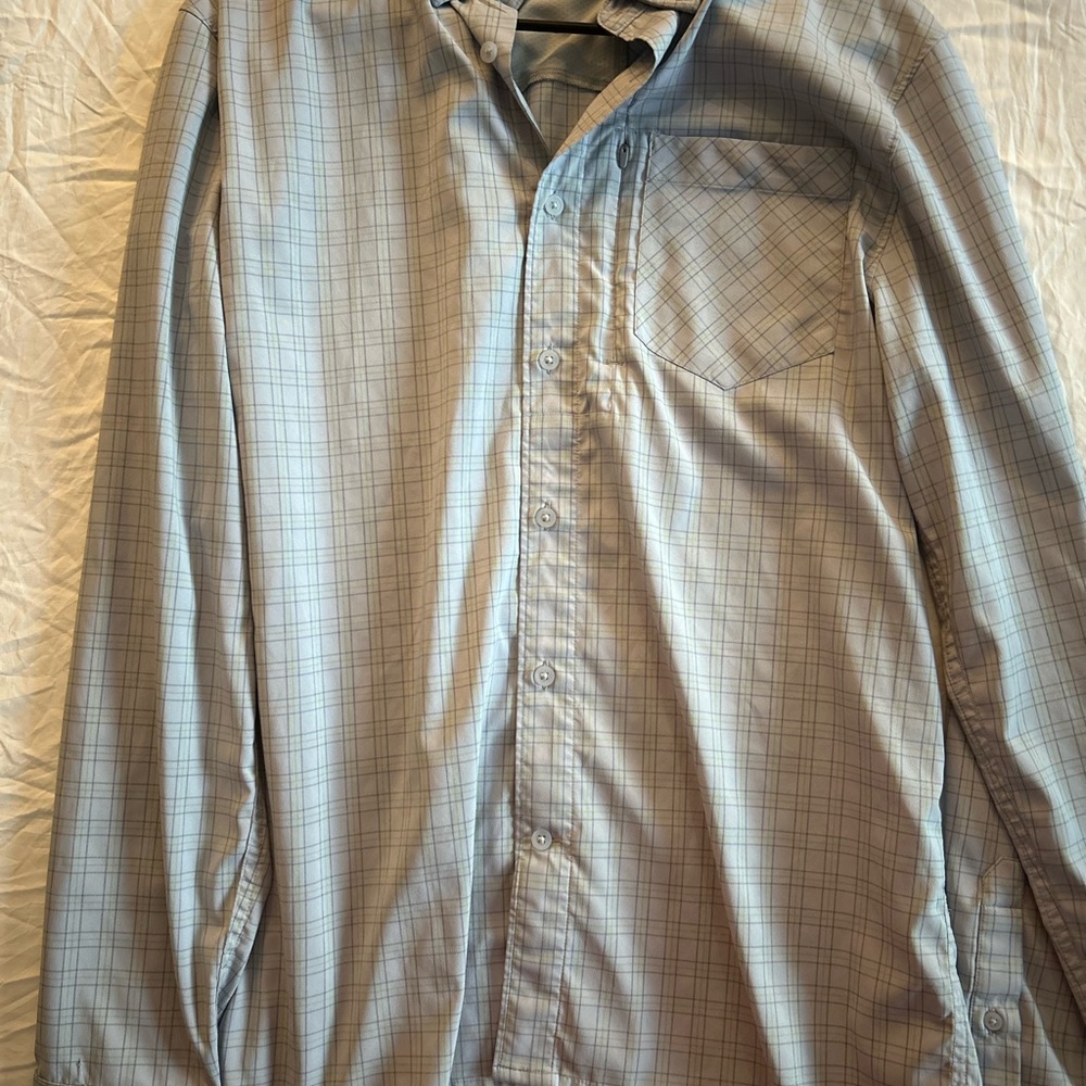Under Armour Light Blue Plaid Casual Shirt